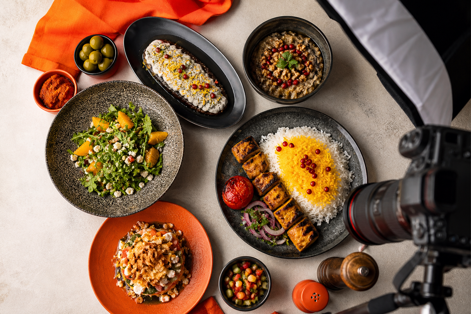 عکاسی غذا برای منو دیجیتال: تصاویر فروشنده بسازید